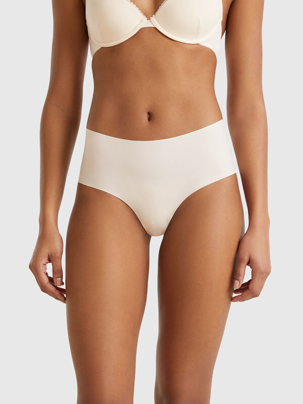Culotte elástica com renda Mulher