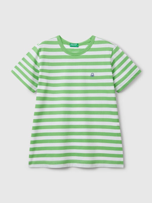 Camiseta listrada 100% algodão Menino