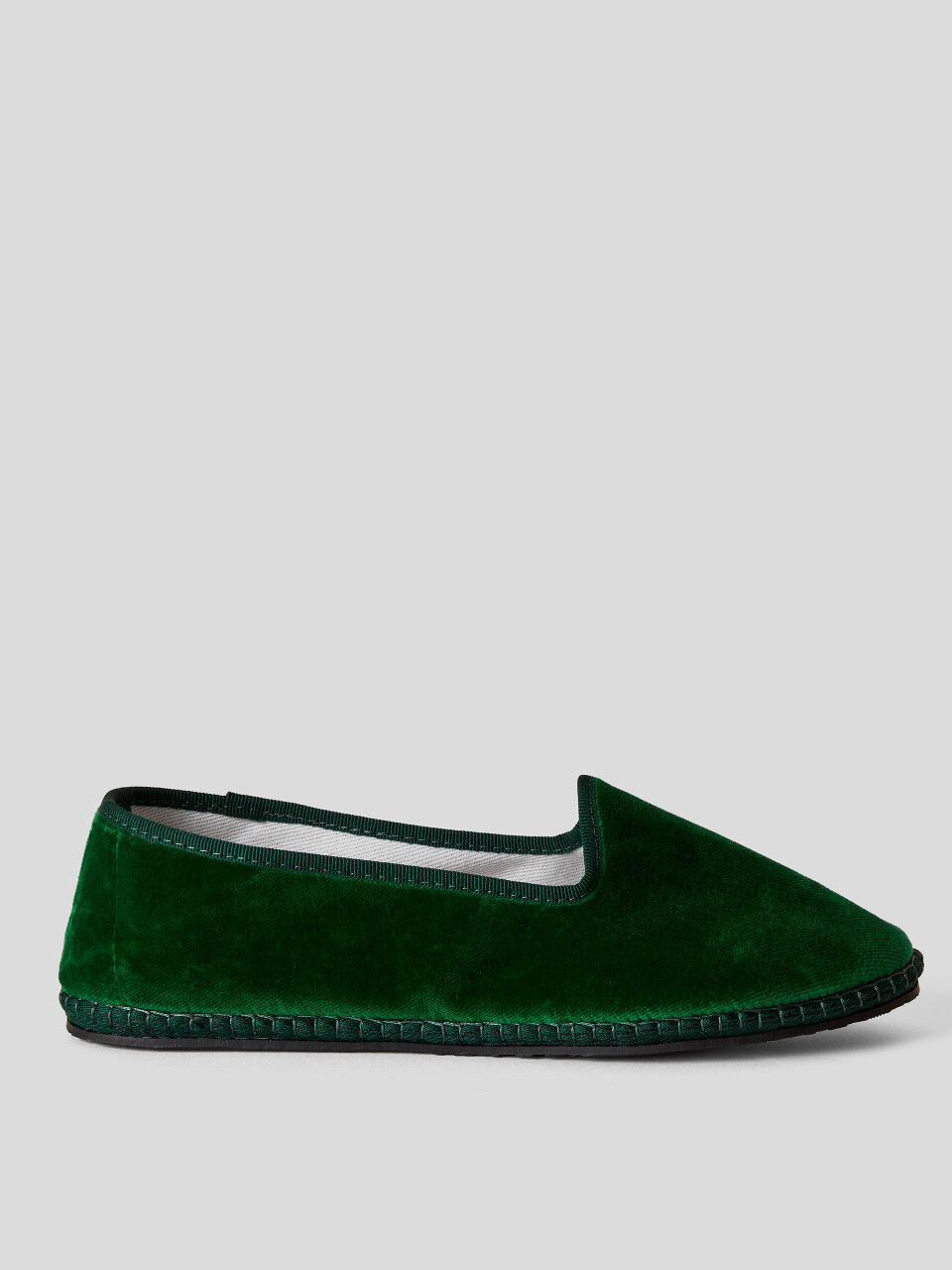 Sapatos Friulane verde-escuro de veludo