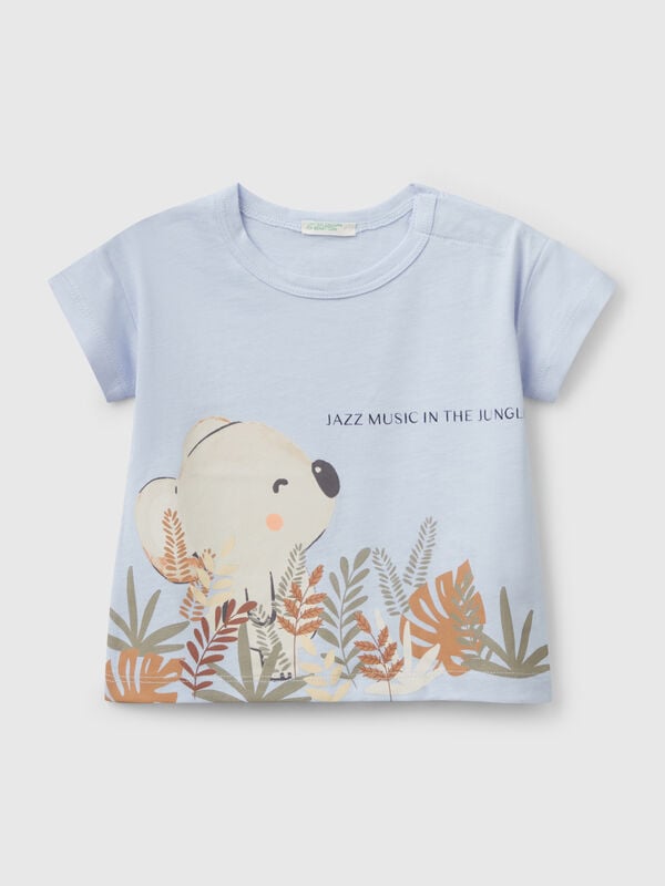 T-shirt boxy fit com estampa Recém-nascido
