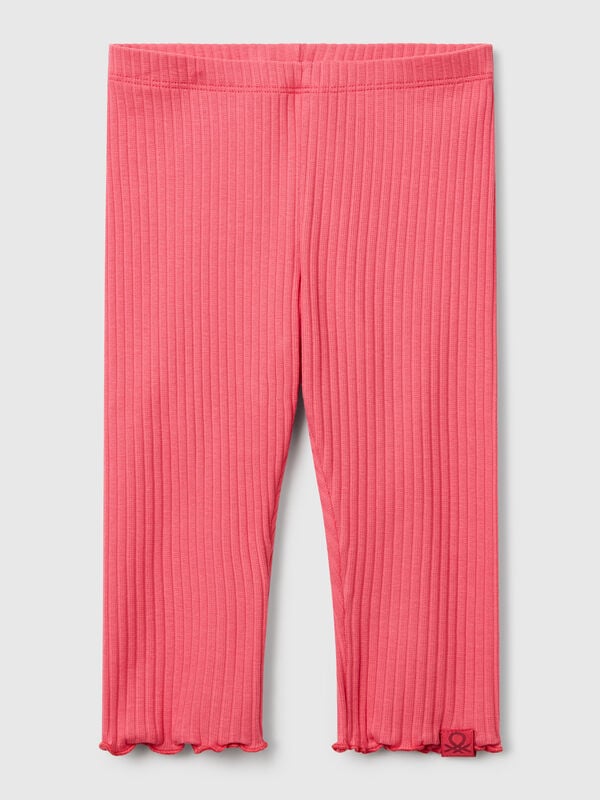 Leggings de algodão elástico Menina