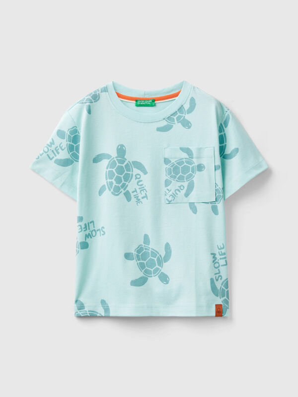 T-shirt com estampa de tartarugas Menino