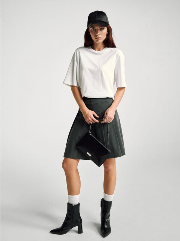 T-shirt boxy fit 100% algodão Mulher
