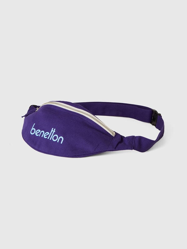 Bolsa de cintura azul-escuro em algodão puro