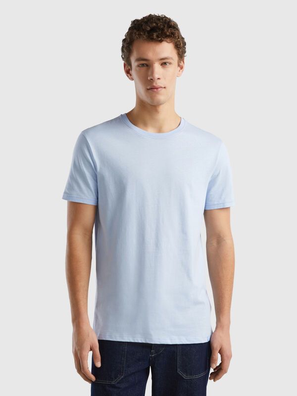 T-shirt azul-celeste Homem