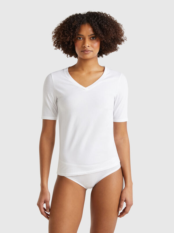 T-shirt em algodão super stretch Mulher