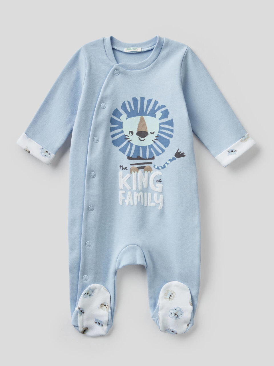 Babygrow de algodão orgânico com estampa image number 1