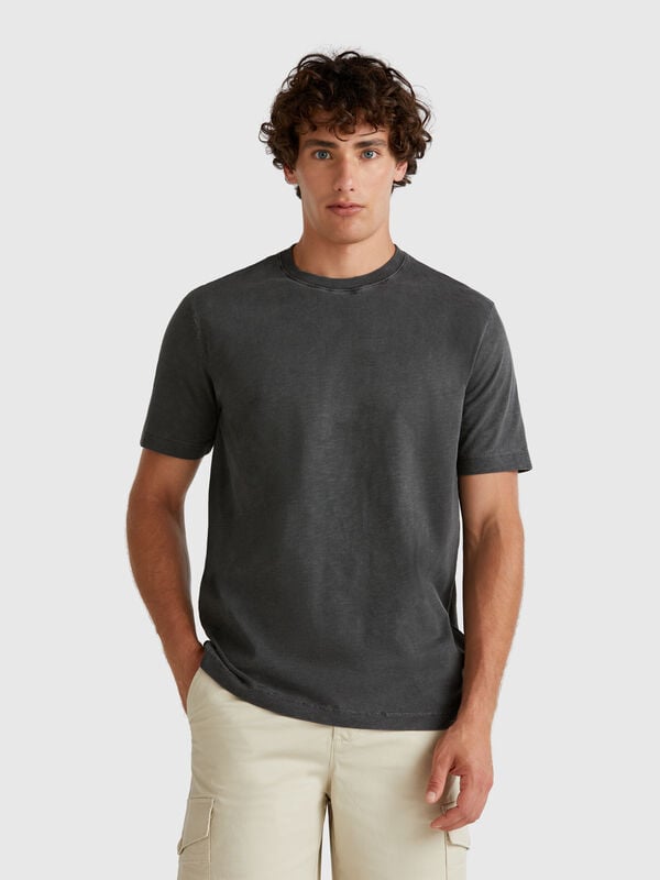 T-shirt leve cinza-escuro Homem