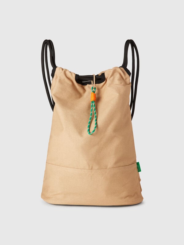 Saco mochila em algodão puro Homem