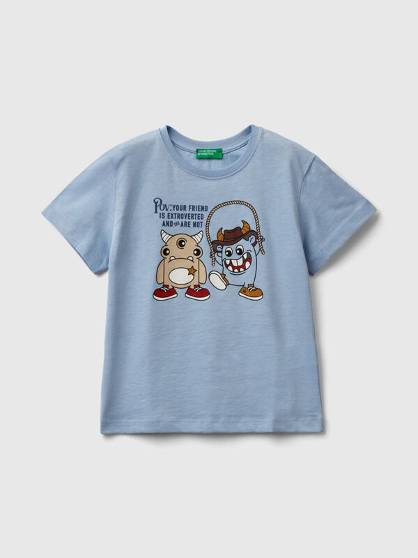 T-shirt com estampa de animais Menino