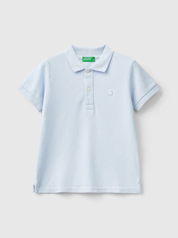 Polo de manga curta em algodão puro Menino