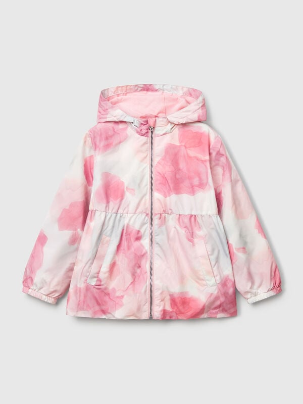 Jaqueta de nylon estampada Menina