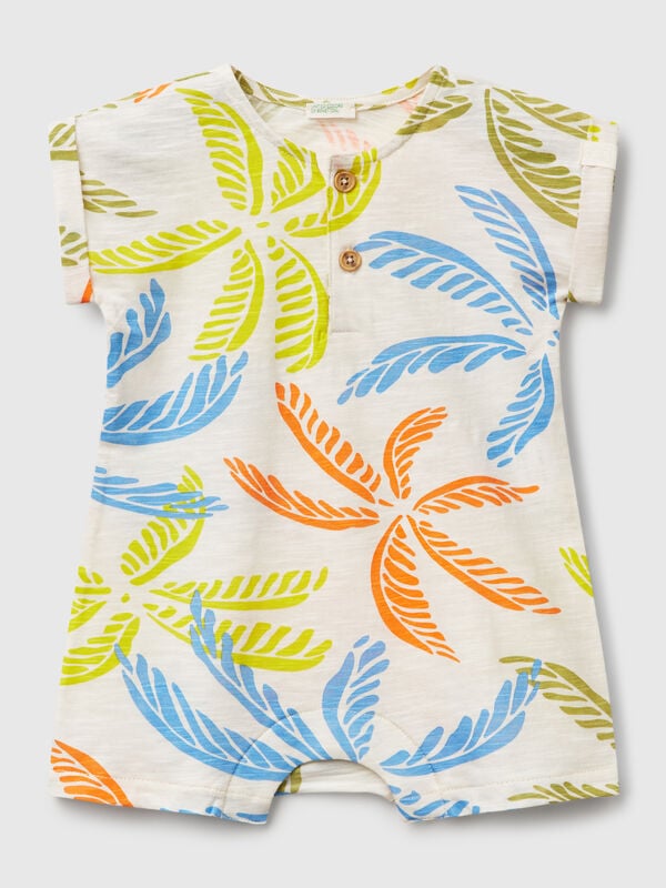 Macacão com estampado tropical Recém-nascido