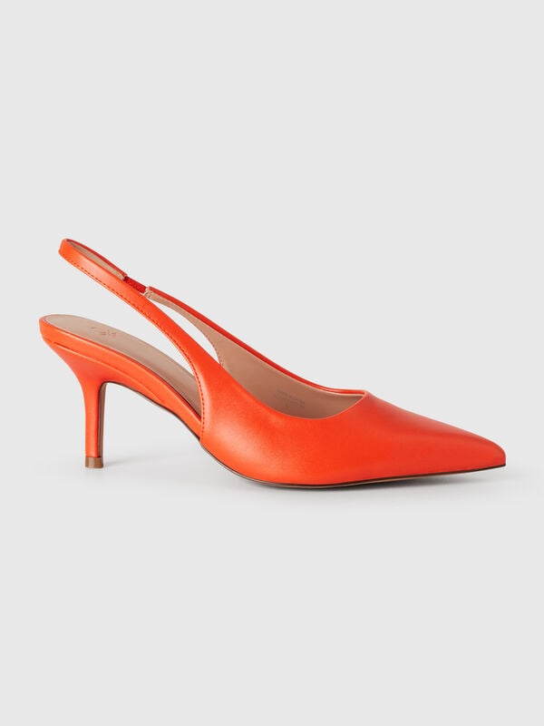 Scarpins coral de salto Mulher