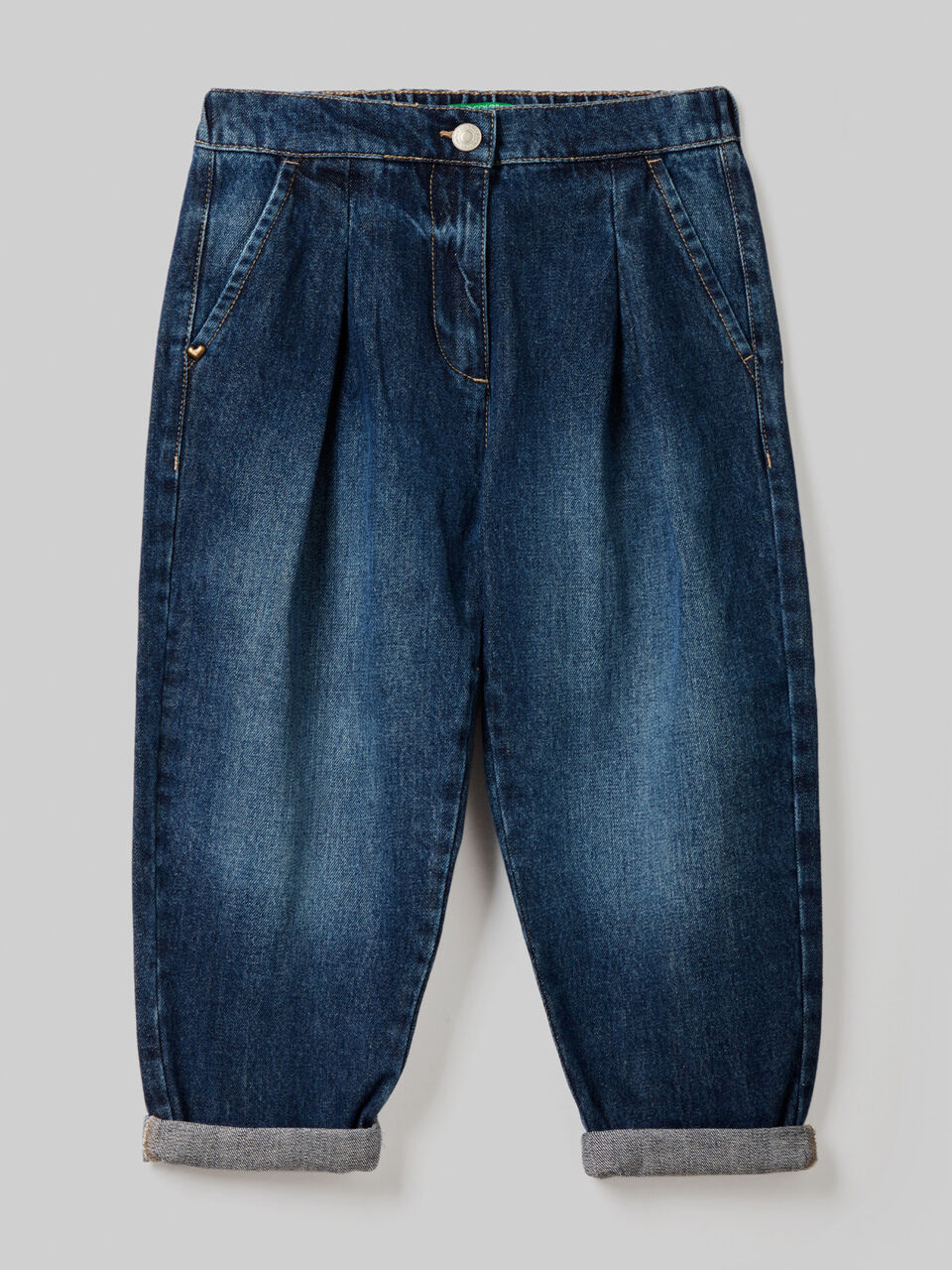Jeans slouchy fit em 100% algodão image number 1