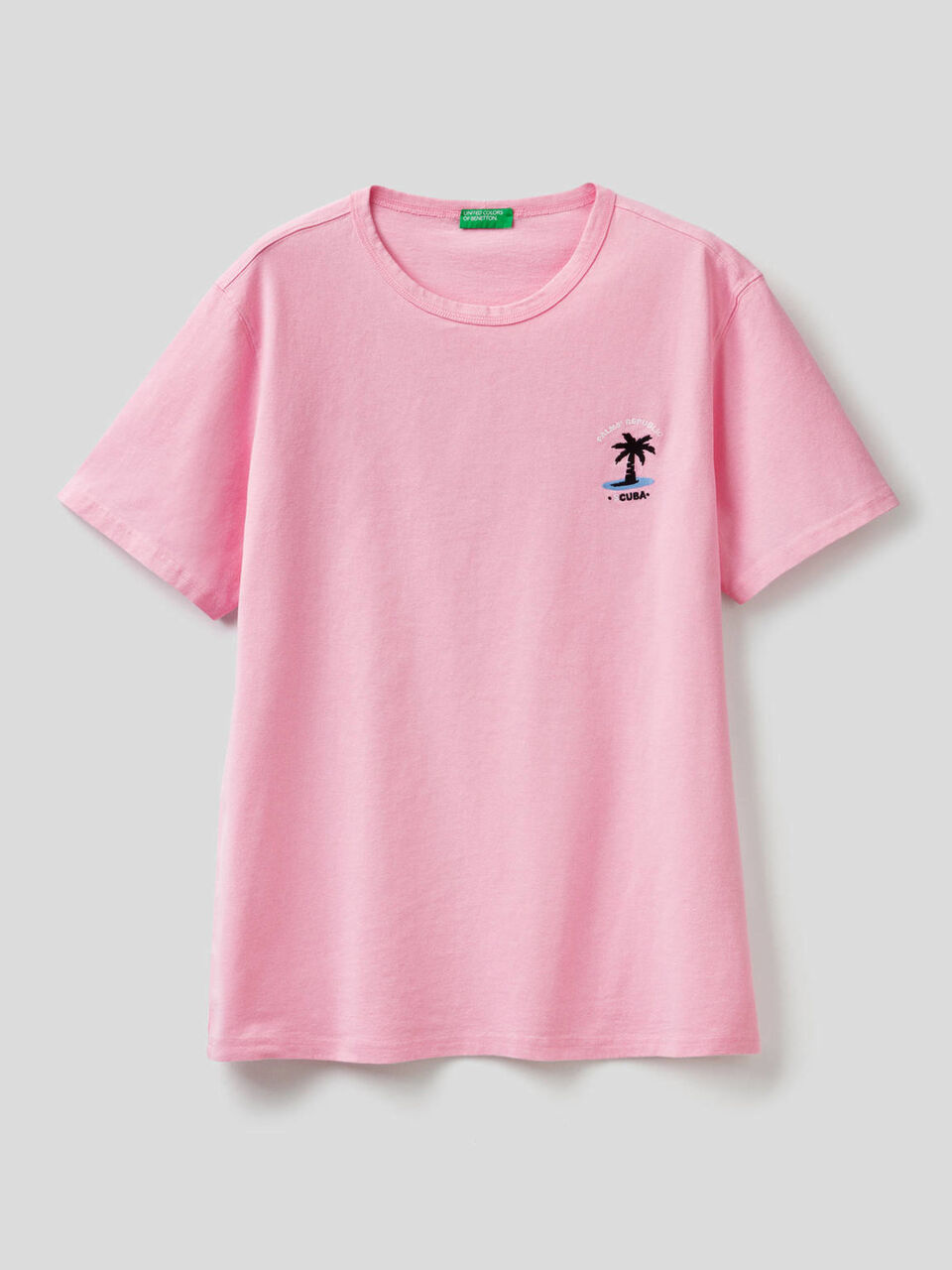 T-shirt em algodão puro com bordados image number 1