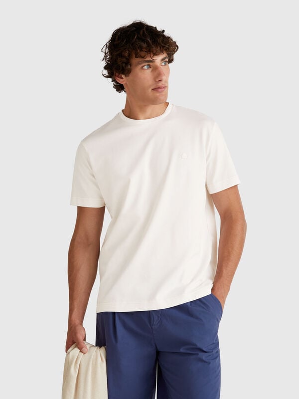 T-shirt em micro piqué Homem