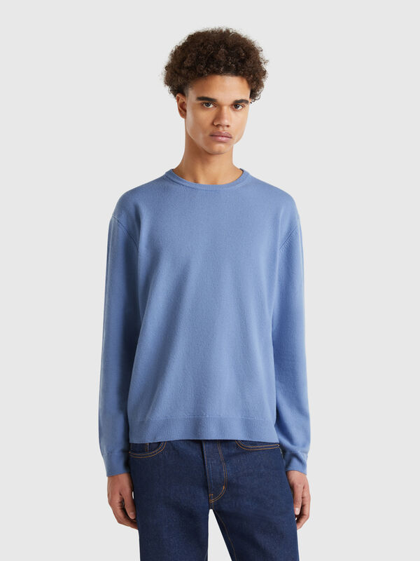 Camisola folha de açúcar em pura lã Merino Homem