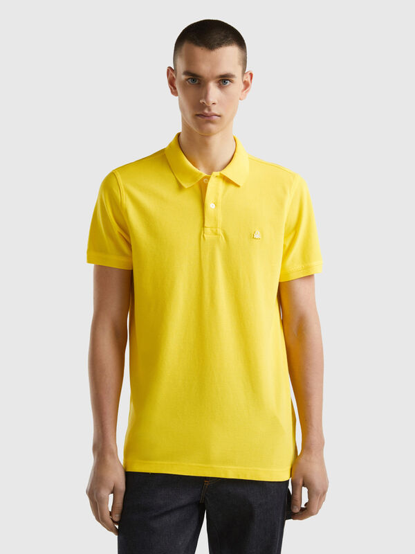 Polo amarelo regular fit Homem