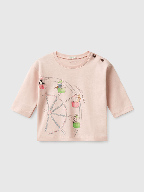 T-shirt com estampa de animal Recém-nascido