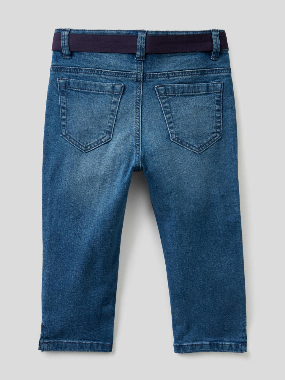 Jeans stretch com cinto de tecido image number null