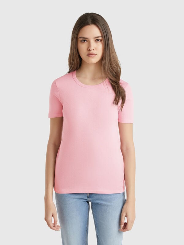 T-shirt em algodão de fibra longa Mulher