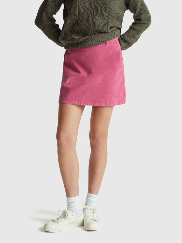 Minissaia de veludo Mulher