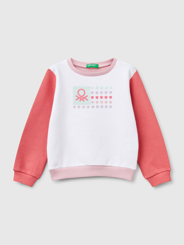 Sweat em algodão com estampa glitter Menina