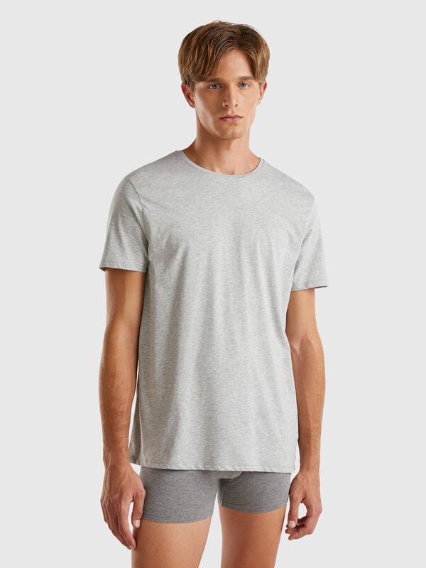 T-shirt em algodão de fibra longa Homem
