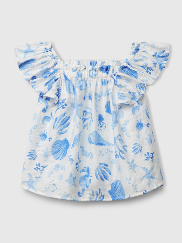 Top com estampado floral Menina