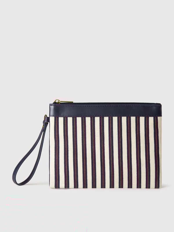 Pochete grande às riscas Mulher