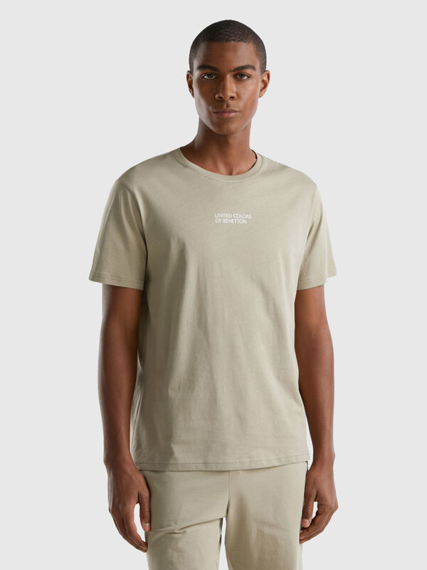 T-shirt com estampa logótipo Homem