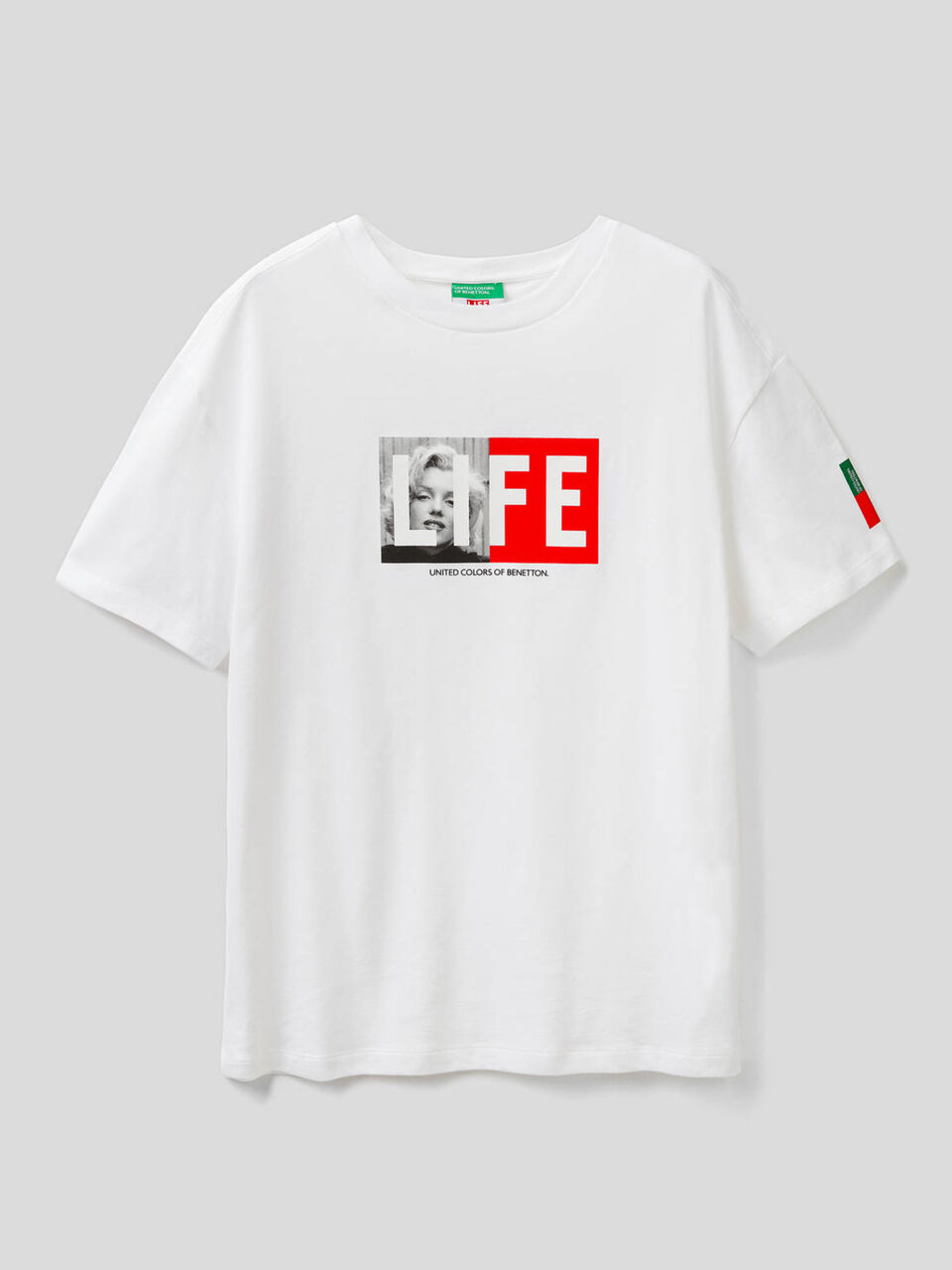 T-shirt Life boxy em 100% algodão orgânico image number 1