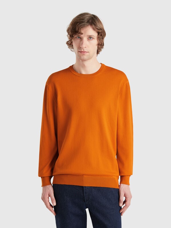 Camisola de gola redonda 100% algodão Homem