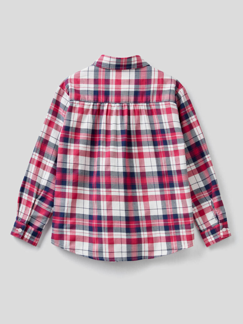 Camisa aos quadrados em algodão misto image number 2