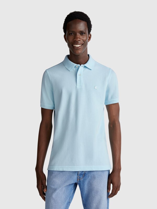 Polo regular fit turquesa Homem