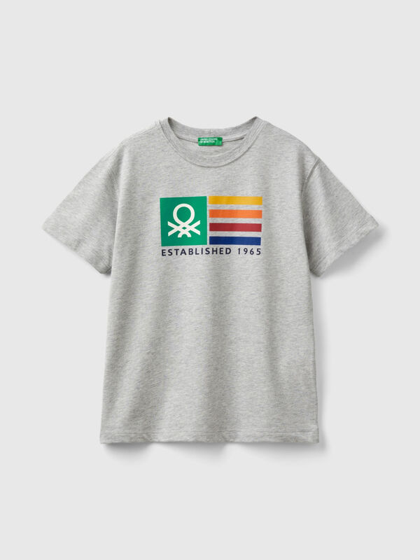 T-shirt de manga curta 100% algodão orgânico Menino