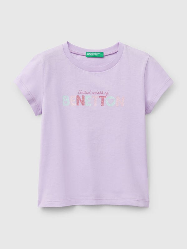 T-shirt com estampa glitter Menina