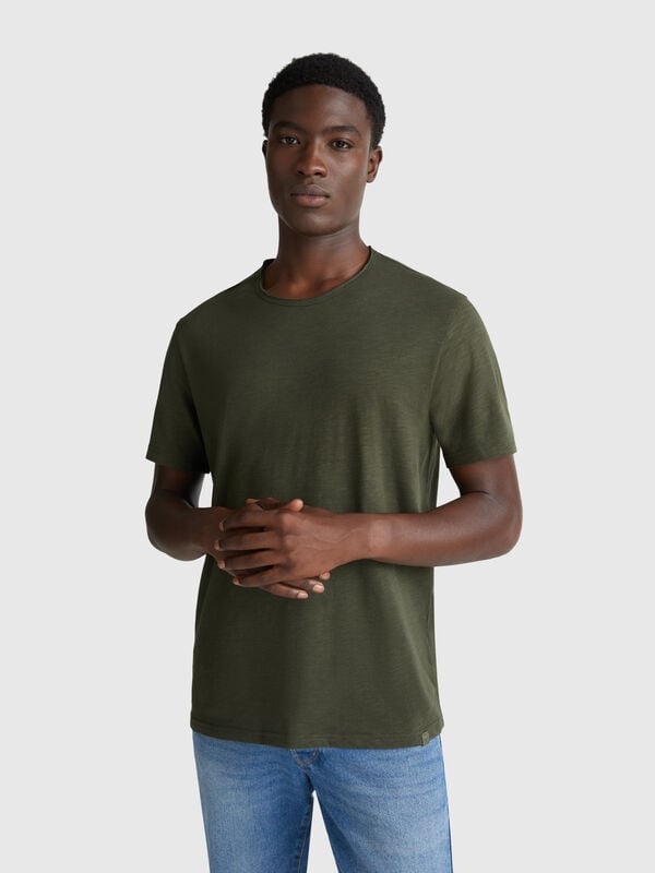 T-shirt em algodão flamé Homem