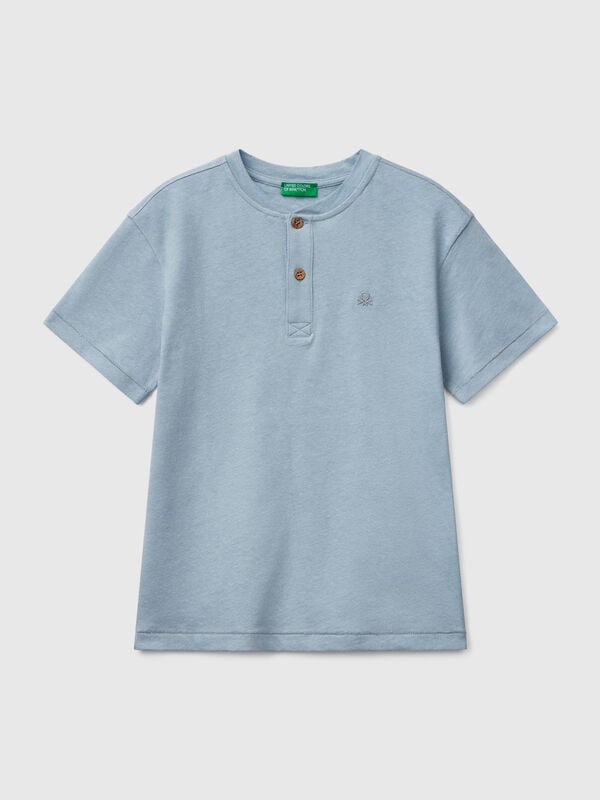 T-shirt com carcela de botões Menino