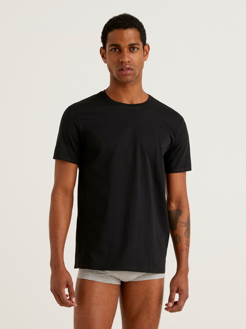 T-shirt em algodão de fibra longa