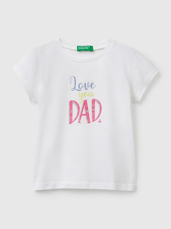 T-shirt em algodão com glitter Menina