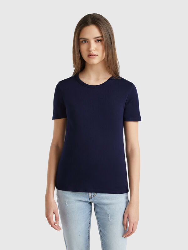 T-shirt em algodão de fibra longa Mulher