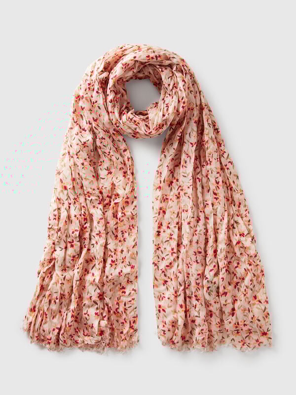 Écharpe floral em viscose Mulher