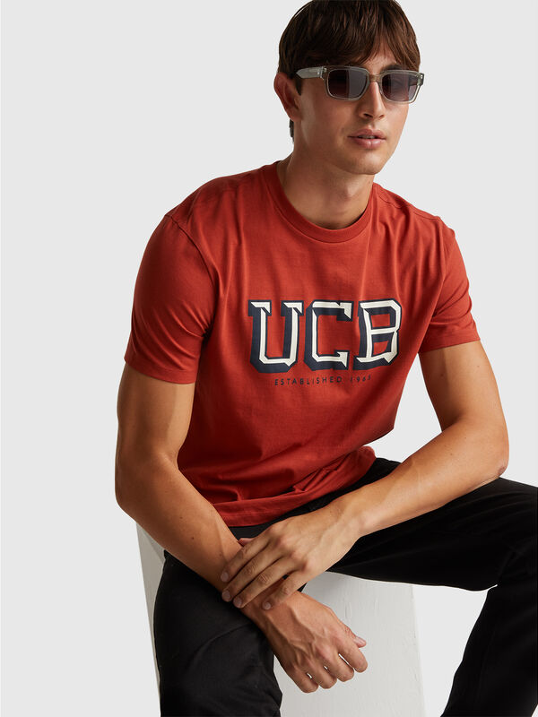 T-shirt em algodão com logótipo Homem