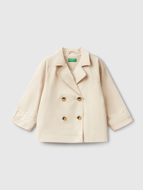 Trench coat curto trespassado Menina