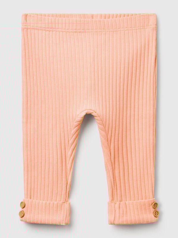 Leggings de algodão elástico Recém-nascido