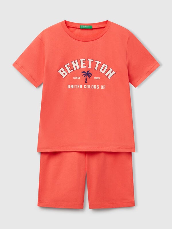 Pijama com logótipo 100% algodão Menino