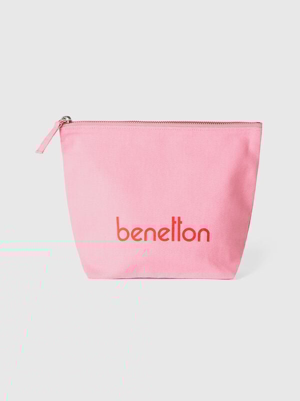 Bolsa envelope rosa em algodão puro