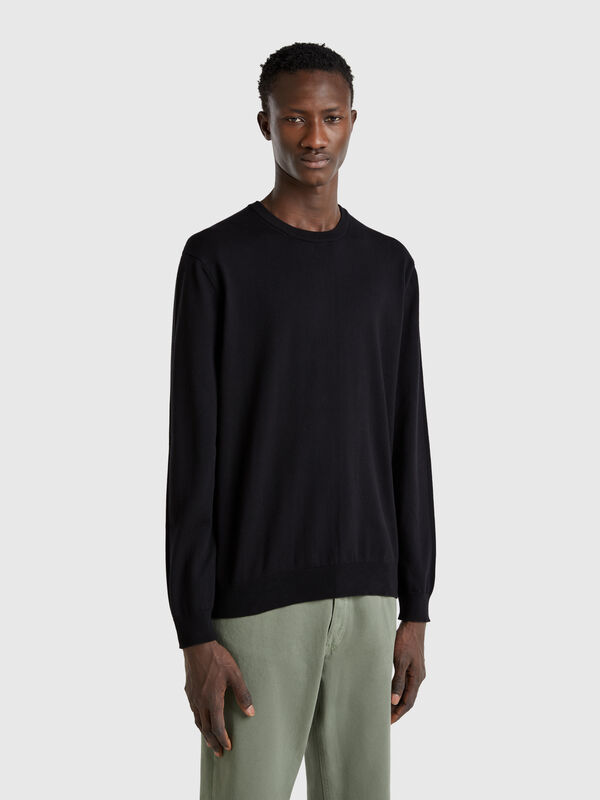 Camisola de gola redonda 100% algodão Homem